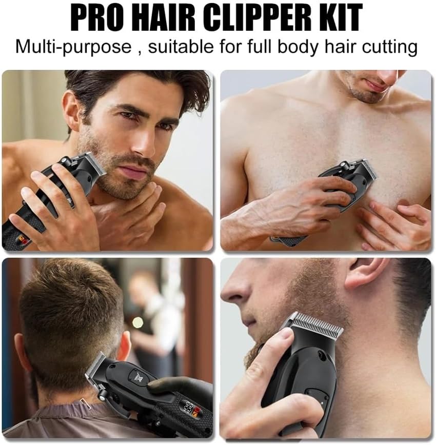 Professional Barber Electric Hair clipper LED display screen UBS charging Trimmer Powerful electric hair clipper trimmer tool