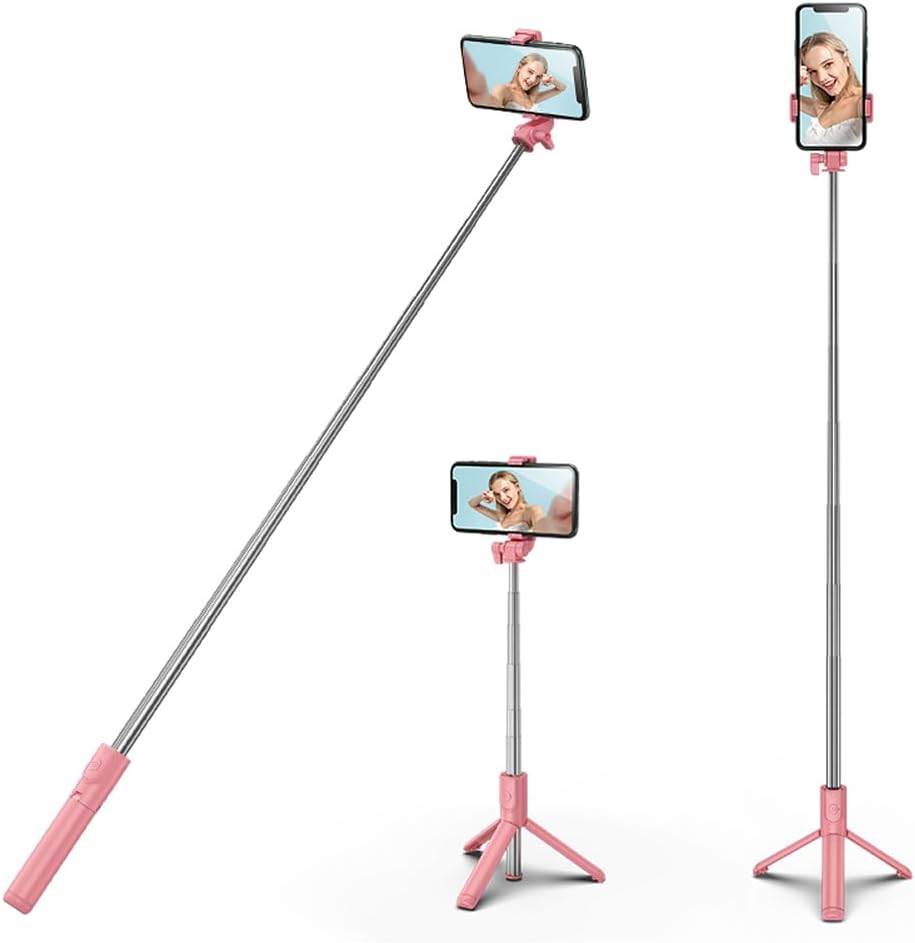 Wireless Selfie Stick Tripod with Light & Bluetooth Remote – Extendable Stand for iPhone, TikTok Live Streaming