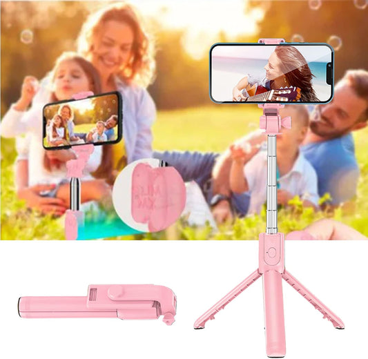 Wireless Selfie Stick Tripod with Light & Bluetooth Remote – Extendable Stand for iPhone, TikTok Live Streaming
