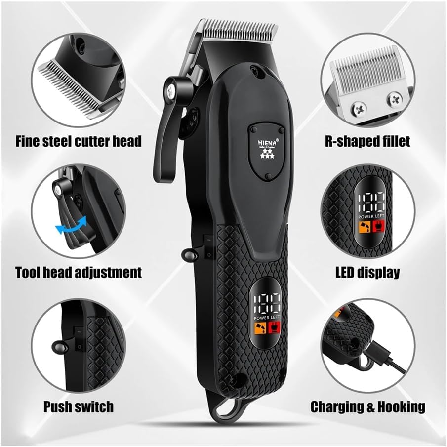 Professional Barber Electric Hair clipper LED display screen UBS charging Trimmer Powerful electric hair clipper trimmer tool