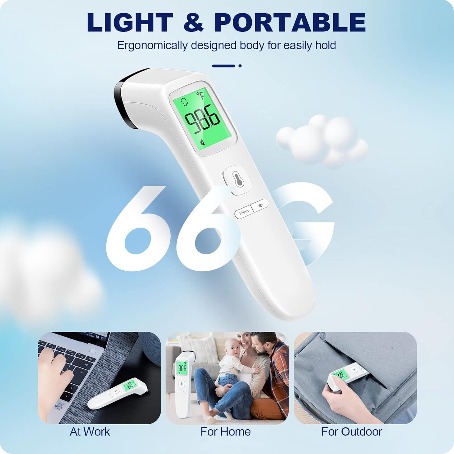 "Medical Digital Infrared Thermometer Quick Temperature"