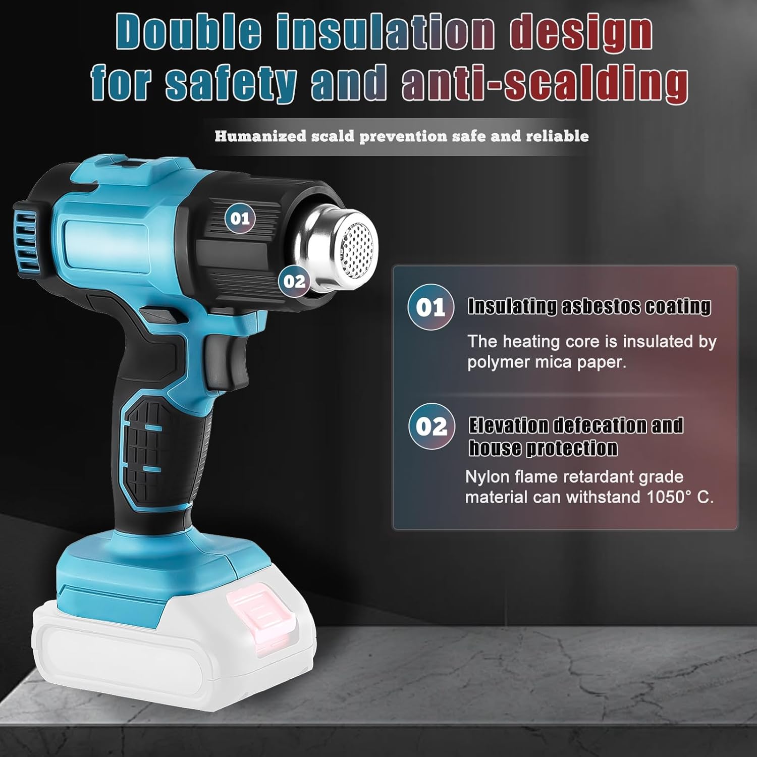 Makita 18V Cordless Heat Gun DHG181 – Hot Air Baking Tool, Max 550°C, Rechargeable