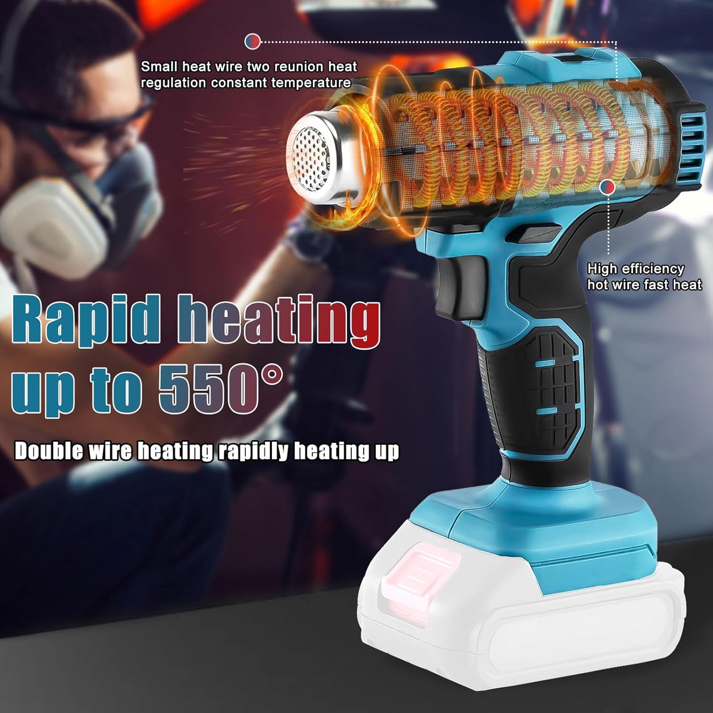 Makita 18V Cordless Heat Gun DHG181 – Hot Air Baking Tool, Max 550°C, Rechargeable