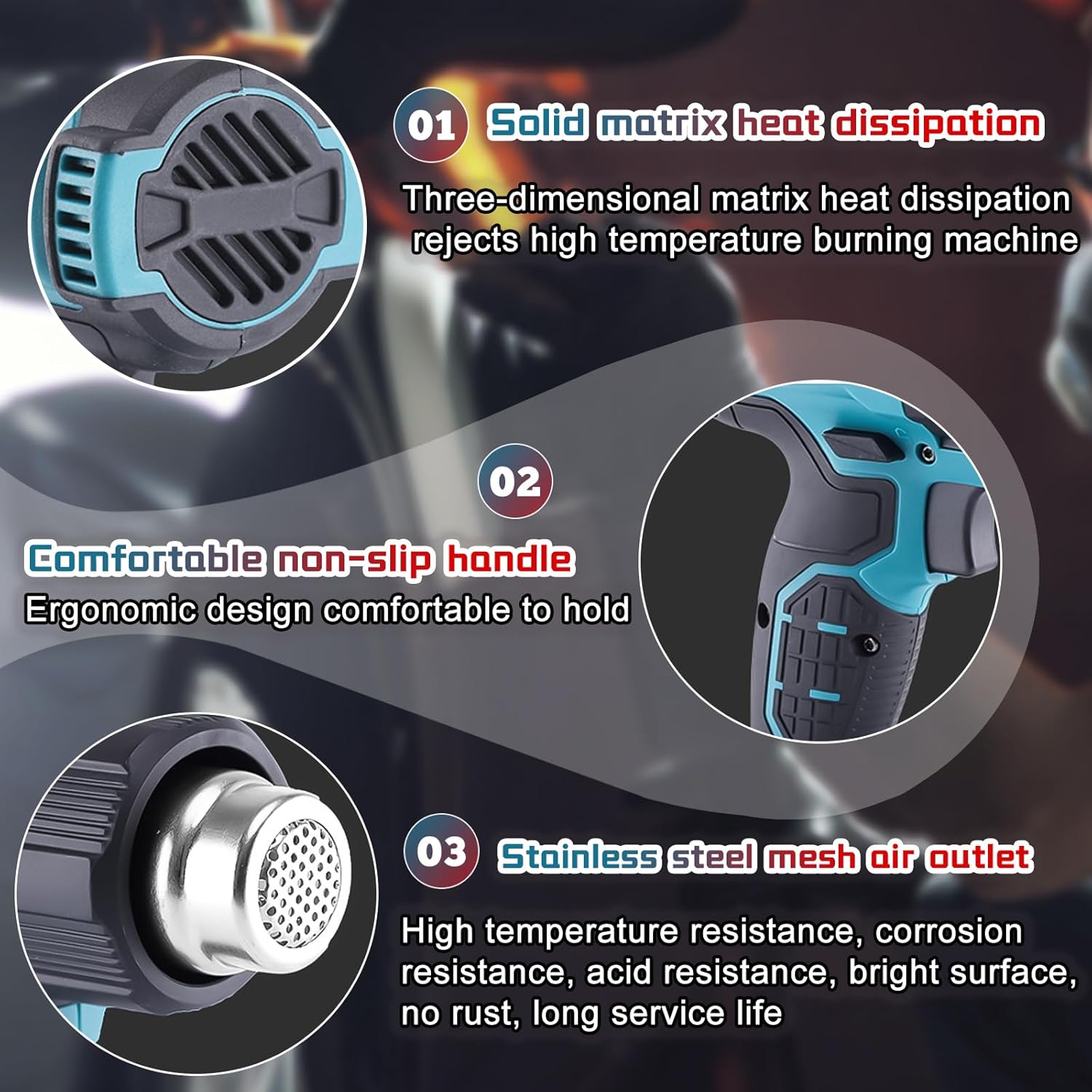 Makita 18V Cordless Heat Gun DHG181 – Hot Air Baking Tool, Max 550°C, Rechargeable