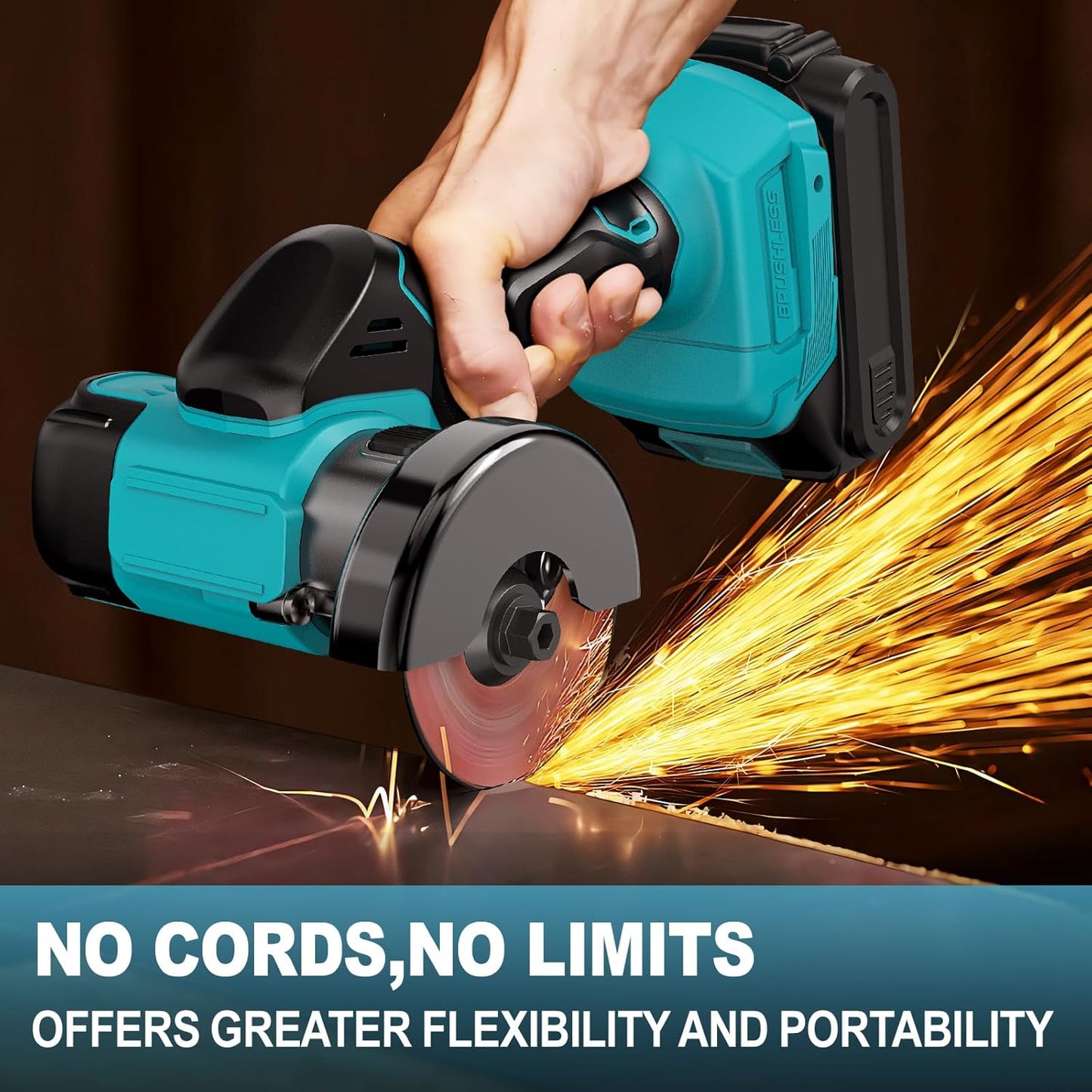 Makita Cordless Angle Grinder – 3 Inch Electric Cut-Off Tool / Mini Circular Saw