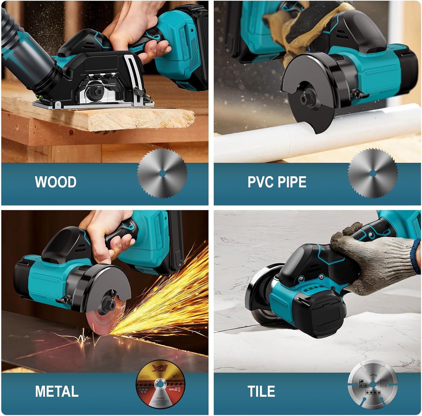 Makita Cordless Angle Grinder – 3 Inch Electric Cut-Off Tool / Mini Circular Saw