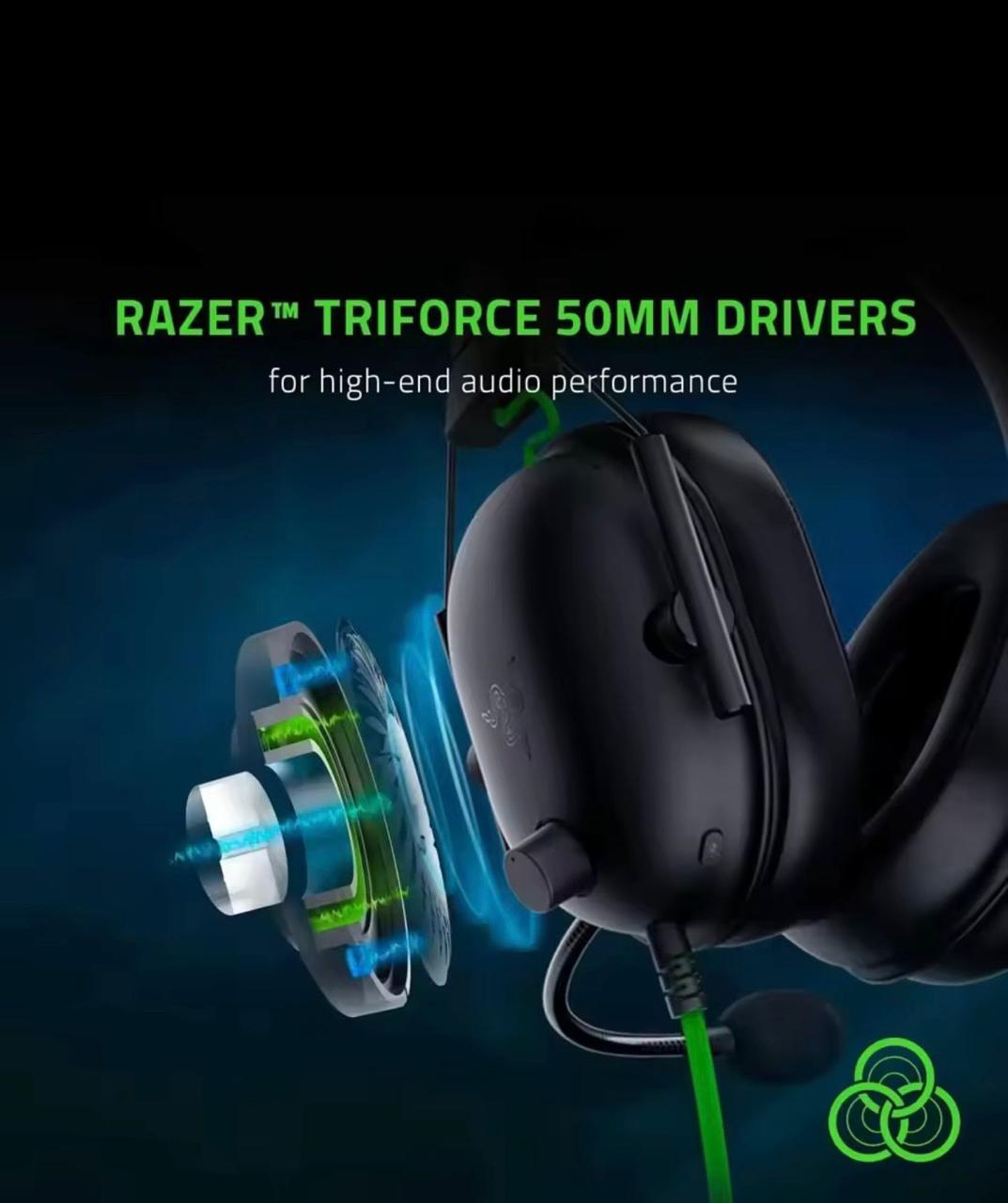 New Razer BlackShark V2 X Wired Esports Headset, Noise Cancellation, 7.1 Surround Sound
