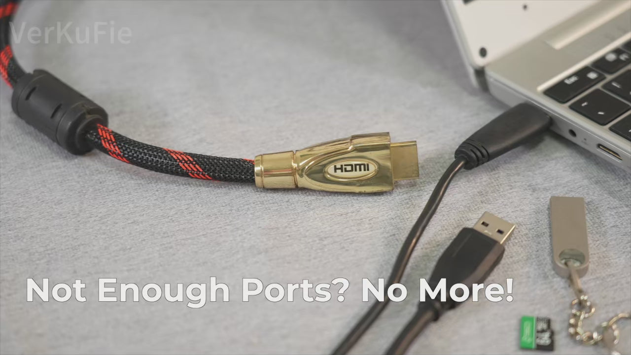 USB-C Hub 8-in-1 Type-C 3.1 to 4K HDMI Adapter with RJ45, SD/TF & PD Fast Charge for MacBook & Laptops